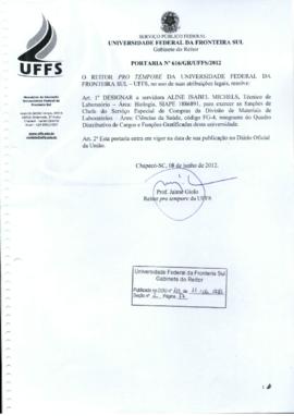 Portaria 616-GR-2012
