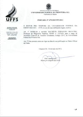 Portaria 479-GR-2012