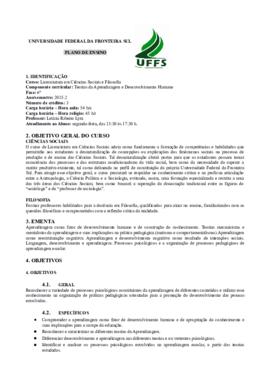 Teorias da Aprendizagem e Desenvolvimento Humano
