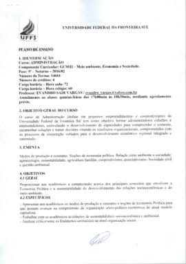 Meio Ambiente, Economia e Sociedade
