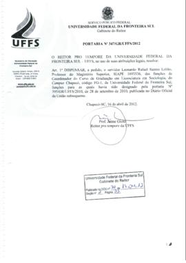 Portaria 347-GR-2012