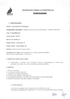 Currículo da Educação Básica - Teoria e Prática