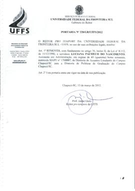 Portaria 228-GR-2012