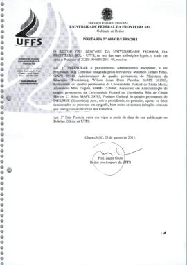 Portaria 603-GR-2011
