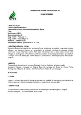 Controle de Poluição das Águas