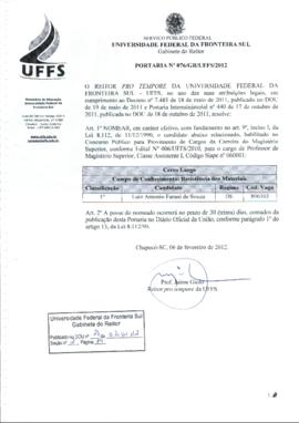 Portaria 076-GR-2012