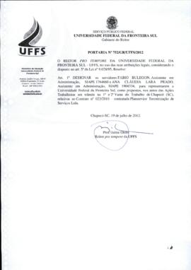Portaria 752-GR-2012