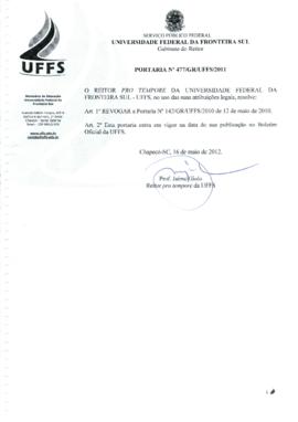 Portaria 477-GR-2012