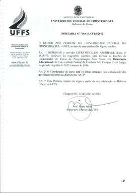 Portaria 710-GR-2012