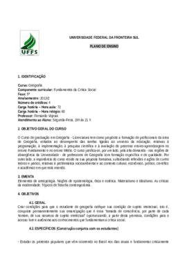 Fundamentos da Crítica Social