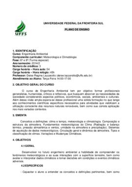 Meteorologia e Climatologia