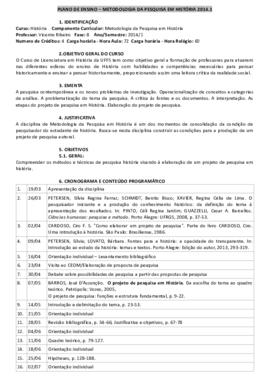 Metodologia da Pesquisa em História