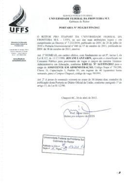 Portaria 392-GR-2012