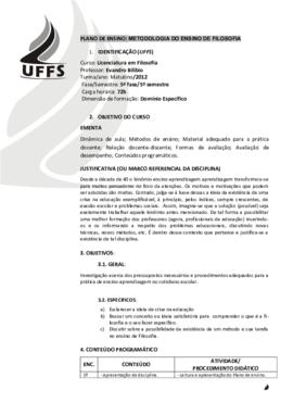 Metodologia do Ensino de Filosofia