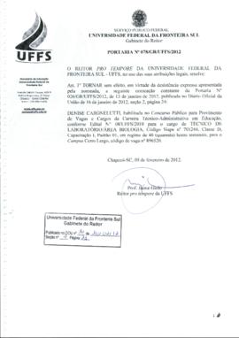 Portaria 078-GR-2012