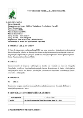 Trabalho de Conclusão de Curso II
