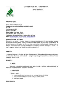 Leitura e Produção Textual II