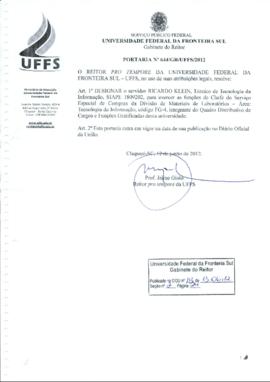 Portaria 644-GR-2012