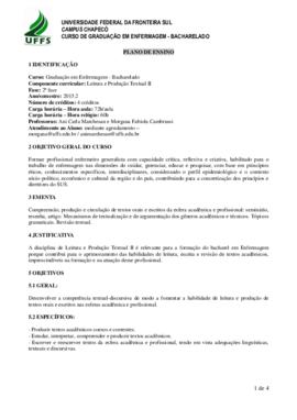 Leitura e Produção Textual II