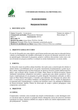 Planejamento Territorial