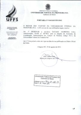 Portaria 914-GR-2012