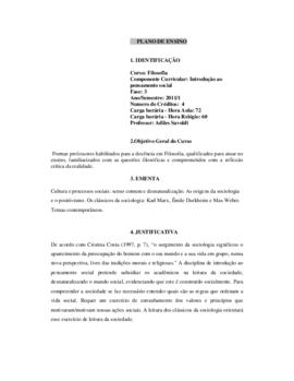 Introdução ao Pensamento Social