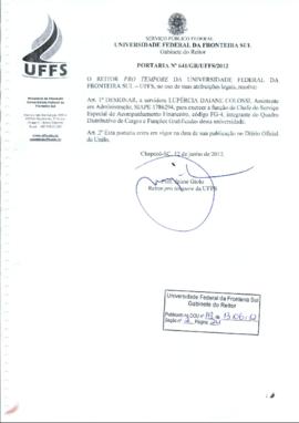 Portaria 641-GR-2012