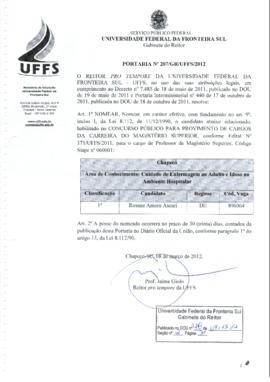 Portaria 207-GR-2012