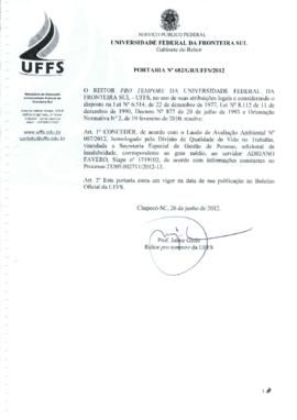 Portaria 682-GR-2012