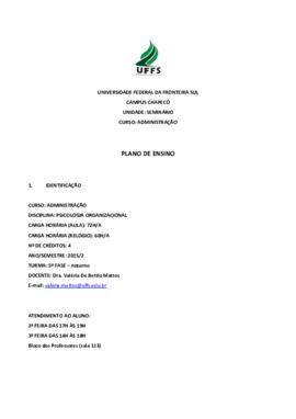 Psicologia Organizacional