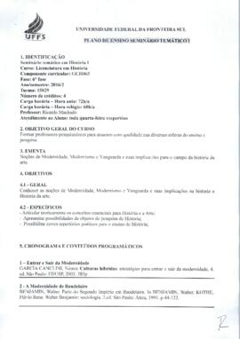 Seminário Temática em História I