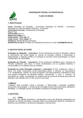 Fundamentos da Educação