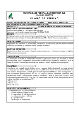 Introdução ao Pensamento Social