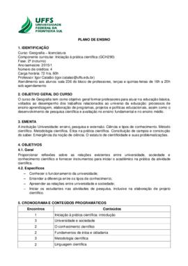 Iniciação à Prática Científica