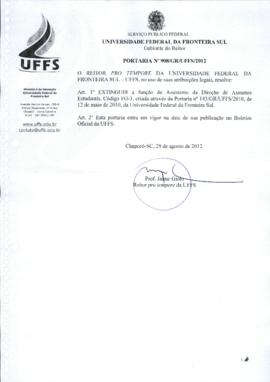 Portaria 908-GR-2012