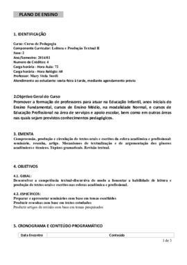 Leitura e Produção Textual II