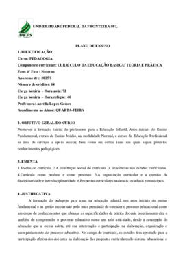 Currículo da Educação Básica - Teoria e Prática