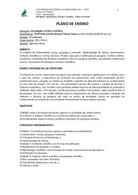 Introdução à Prática Científica