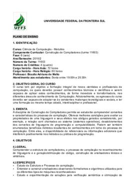 Construção de Compiladores