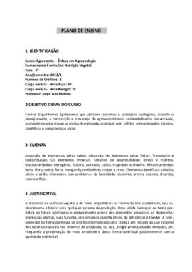 Nutrição Vegetal