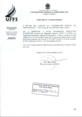 Portaria 742-GR-2011