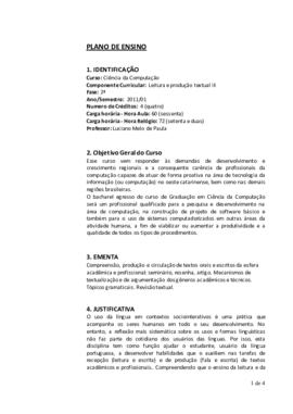 Leitura e Produção Textual II