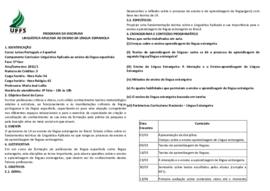 Linguística Aplicada ao Ensino da Língua Espanhola