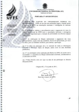 Portaria 465-GR-2011