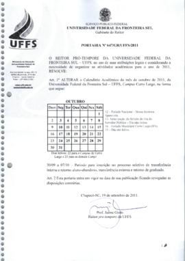 Portaria 647-GR-2011