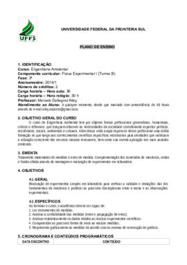 Física Experimental I - Turma B