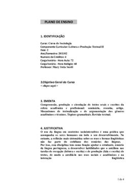Leitura e Produção Textual II