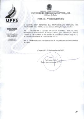 Portaria 1182-GR-2012