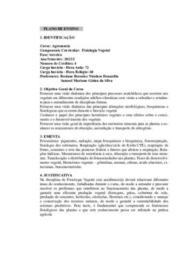 Fisiologia Vegetal