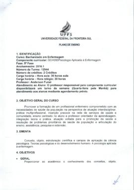 Psicologia Aplicada à Enfermagem